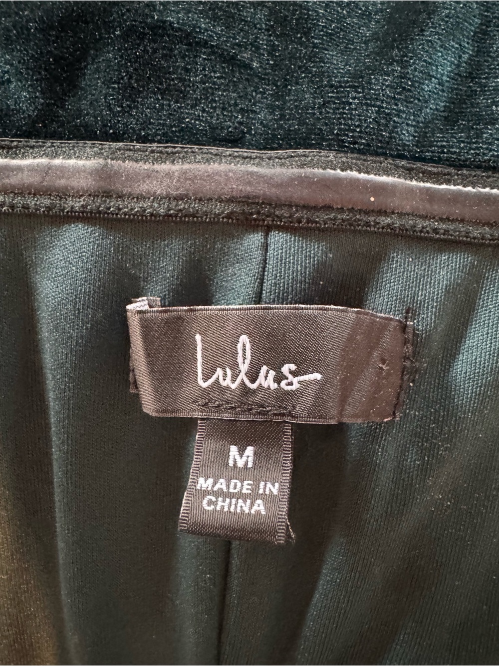 Lulus I’m Enchanted Off-Shoulder Emerald Green Velvet Slit Dress M - Picture 9 of 13